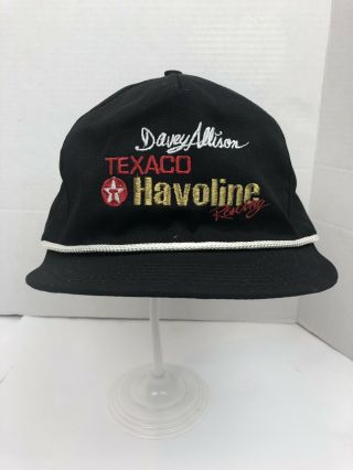 Texaco Havoline Davey Allison Racing Hat Cap Nascar Rope Logo Snapback Trucker