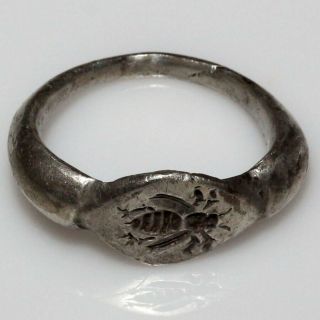 Circa 300 - 200 Bc Ancient Greek Ionia Ephesus Silver Seal Ring Bee - Perfect