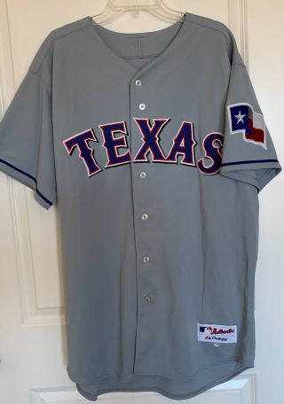 Texas Rangers Dave Burba 16 Majestic Team - Issued Gray Road Jersey (Size 50) 2