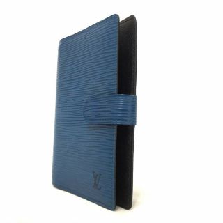 Authentic Louis Vuitton Epi Agenda PM Blue Leather Notebook Cover /x81 3