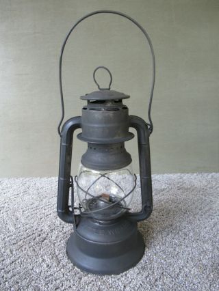 Antique Lantern Dietz Little Wizard Vtg Primitive Kerosene Oil Barn Lamp,  1931