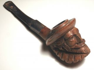 Vintage Hand Carved Sir Walter Raleigh Tobacco Pipe