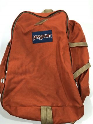 Vtg Jansport Backpack Made In Usa Hiking Camping Orange