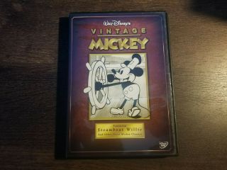 Vintage Mickey (dvd) Mickey Mouse Cartoons Walt Disney Ft.  Steamboat Willie And