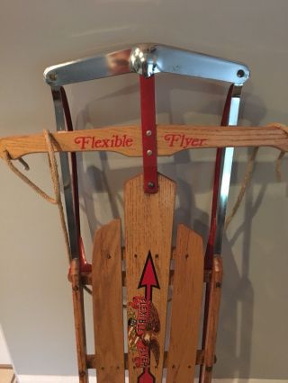 Antique Vintage,  Wooden Snow Sled (flexible Flyer) (model - F045)