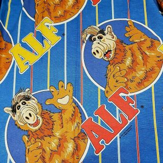 Alf Alien Vintage Vtg Curtains 2 Drapes 1 Set 1987 Euc 1 Twin Top Sheet