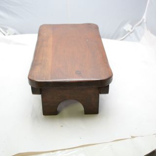 Vintage Small Wooden Stool Milking Bench Footstool Rustic Farmhouse Decor 2