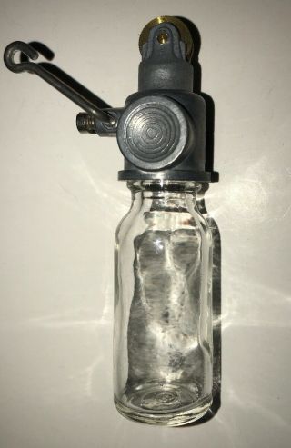 Antique Glass Masonite Pocket Torch Cigarette Lighter