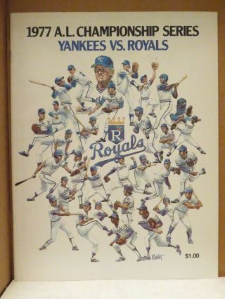 Kansas City Royals 1977 American League Championship Series Program (yankees)