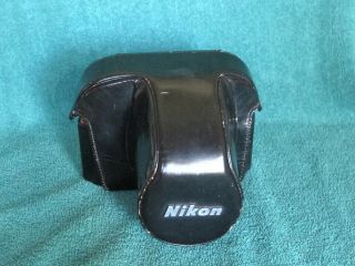 Vintage Nikon Ch - 4 Hard Leather Case For F2 F2s F2sb F2a F2as Usa Ship