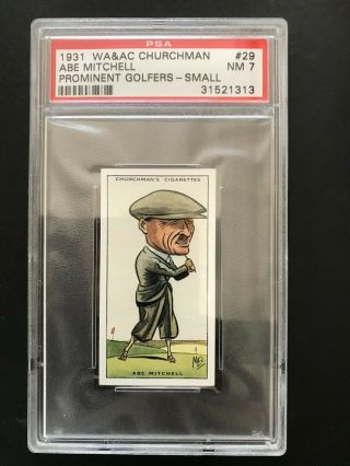 1931 Churchman Prominent Golfers - Small: Abe Mitchell 29 Psa Grade 7