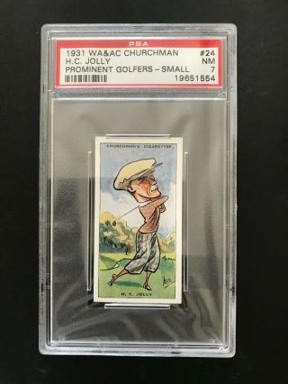 1931 Churchman Prominent Golfers - Small: H C Jolly 24 Psa Grade 7