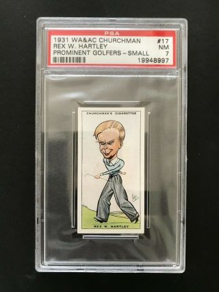 1931 Churchman Prominent Golfers - Small: Rex Hartley 17 Psa Grade 7