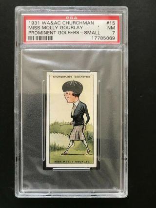 1931 Churchman Prominent Golfers - Small: Miss Molly Gourlay 15 Psa Grade 7