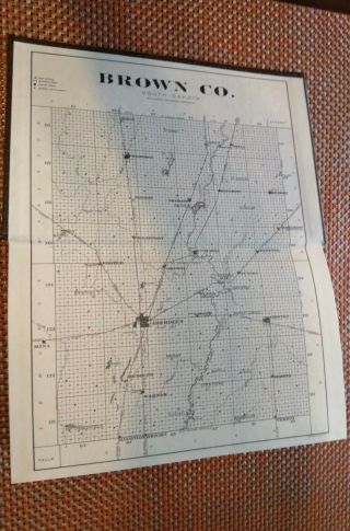 Brown County South Dakota history 1980 VG Cond 594 Pages Maps Townships 2