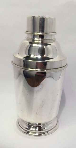 COCKTAIL SHAKER ART DECO ERA SILVER PLATE UNETT PLATE GREAT EXAMPLE 2