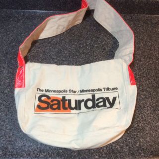 Vtg Minneapolis Star And Tribune Canvas Saturday Newspaper Delivery Bag