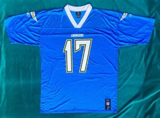 Philip Rivers 17 Los Angeles Chargers Team Apparel Powder Blue Jersey Adult Xl