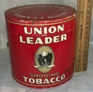 Antique Union Leader Wwii Victory Package Cardboard Tobacco Box Eagle Patriotic