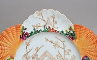 AN ATTRACTIVE UNUSUAL ANTIQUE BODLEY ENGLISH AESTHETIC MOULDED PLATE COMPORT 3