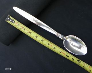 Very Rare Georg Jensen Cactus Sterling Silver Chop Serving Spoon 12 1/4 " - 1930