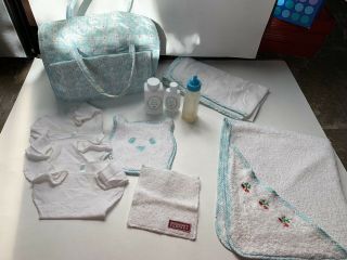Bitty Baby American Girl Doll Diaper Bag Towel Bottle Blanket