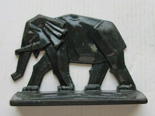 Antique / Vintage 3 - D,  Art Deco Cast Iron Elephant Door Stop Hubley ?