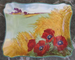 Vintage Royal Doulton Poppies In A Cornfield Tray Plate