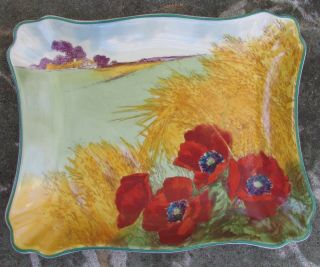 VINTAGE ROYAL DOULTON POPPIES IN A CORNFIELD TRAY PLATE 2