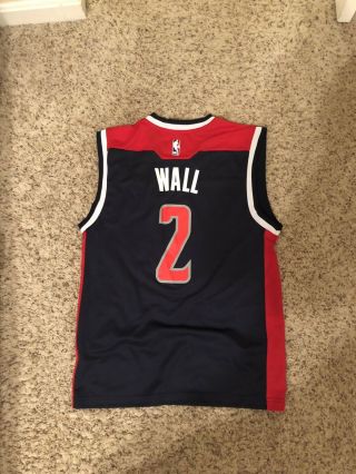 Blue John Wall wizards jersey Adidas Navy Blue And Red Size Small/ Medium 2