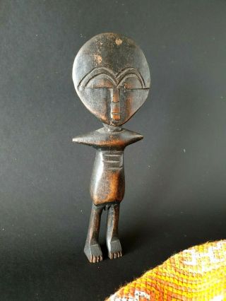 Old Akuaba West African Ghana Carved Wooden Fertility Doll Patina …beautiful Col