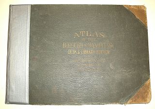 1916 G.  W.  Bromley & Co.  Atlas Of The Borough Of Manhattan,  Desk & Library Edition