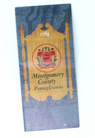 Montgomery County Pa Travel And Tourist Info With Map Vintage 60s Brochure