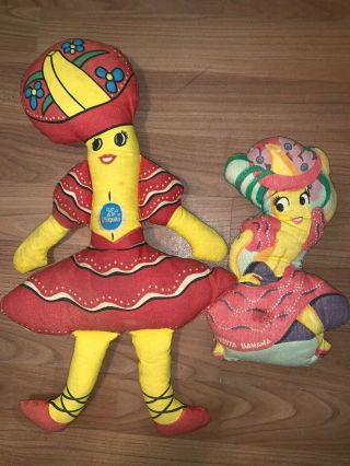 Chiquita Banana Cloth Dolls Vintage Food Advertising Promotional Premium Toy