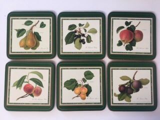 Vintage Pimpernel Coasters Hooker Fruits Deluxe Finish Set Of 6