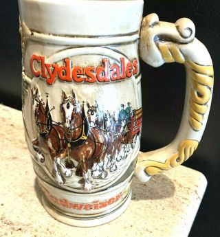 1981 Ceramarte Vintage Budweiser Clydesdale Beer Stein Mug