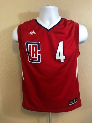 Authentic Los Angeles Clippers 4 Jj Redick Adidas Jersey Youth Medium Red