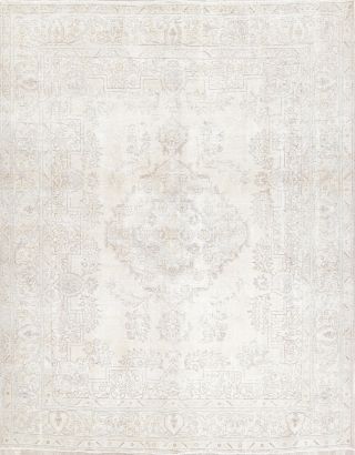 Antique Muted Wool Area Rug Hand - Knotted Distressed Oriental Floral 10 ' x 12 ' 2