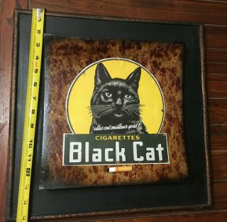 Large Black Cat Cigarette Brand Promo Collage Artist Store Sign Display