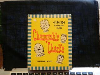 Vintage " Changeable Charlie " Block Game 1948 819 Complete