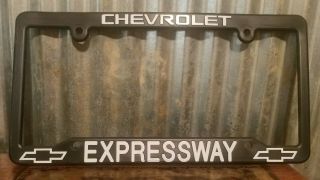 Vintage Expressway Chevrolet License Plate Frame Hard Plastic