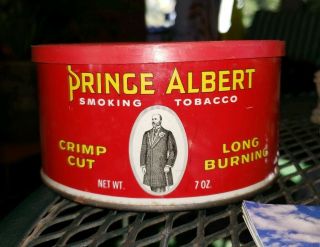 Vintage Prince Albert Smoking Tobacco Crimp Cut Long Burning 7 oz Tin 2