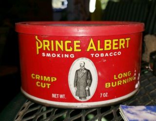 Vintage Prince Albert Smoking Tobacco Crimp Cut Long Burning 7 oz Tin 3