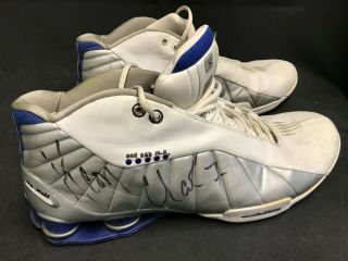 2001 - 02 Toronto Raptors Keon Clark Game Worn Signed Nike Nba Basketball Shoes