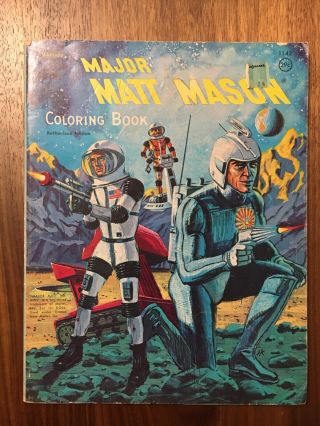 Vintage 1968 Major Matt Mason Coloring Book Whitman Rare Not Marked Look