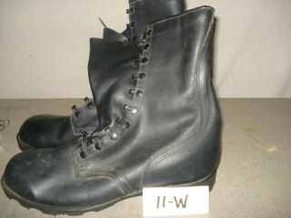 Vintage RO SEARCH Military Black Leather Combat Boots Mens 11W US UNWORN 3