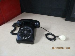 Vintage Black Rotary Desk Phone Western Electric Bell System 1950’s C/d 500r