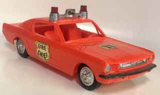 Vintage Red Ford Mustang Fastback Fire Chief Car Variation Processed Plastics