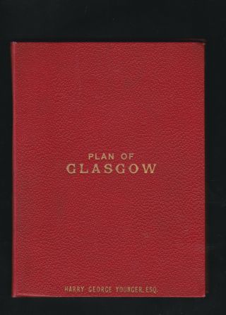 C1898,  Street Plan Of Glasgow With Railways,  Bartholomew,  Folding & Segmented
