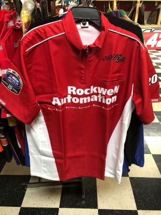 Denny Hamlin Rookie Rockwell Automation Nascar Race Pit Crew Shirt L